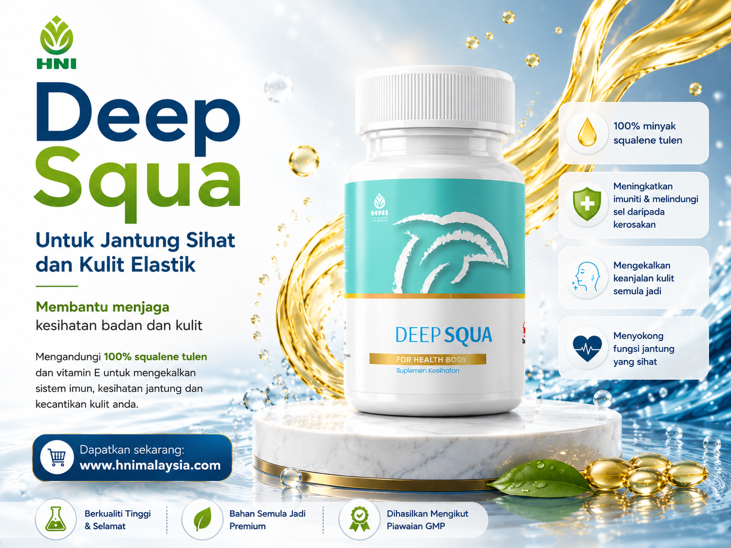 DEEP SQUA: Untuk Jantung Sihat dan Kulit Elastik